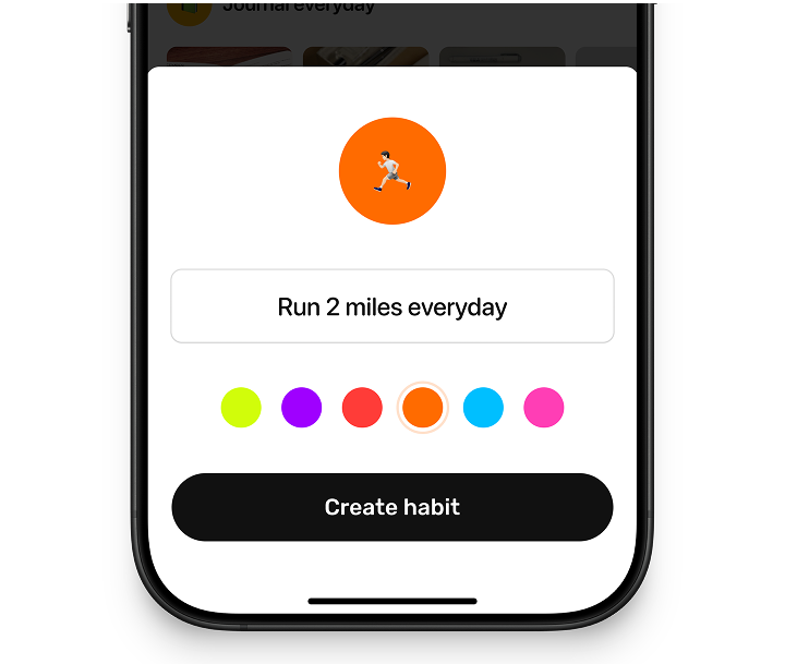 Create a habit screenshot